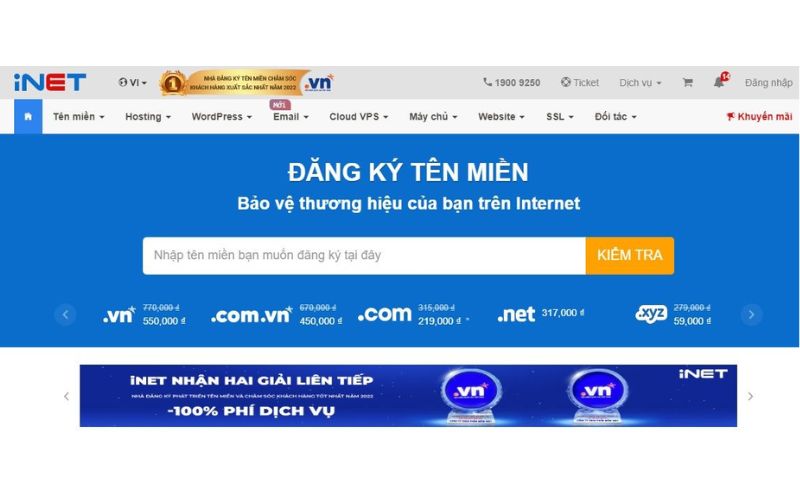 Đơn vị cung cấp hosting Việt Nam iNET