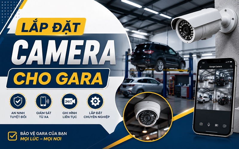 lắp đặt camera cho gara